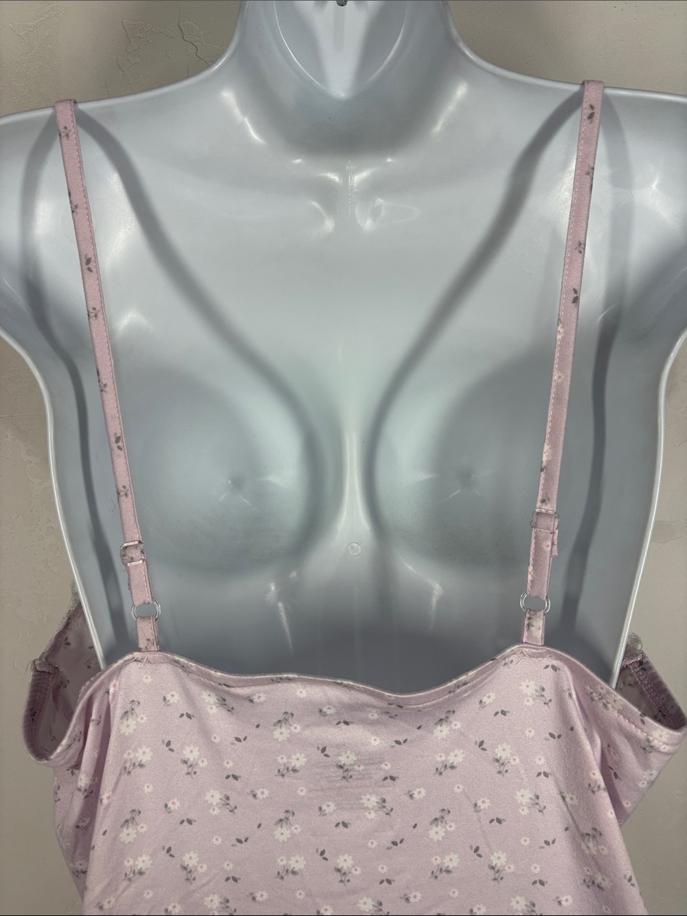 Rene Rofe Light Lavender Floral Lace-Trim Chemise size XL - Picture 9 of 11